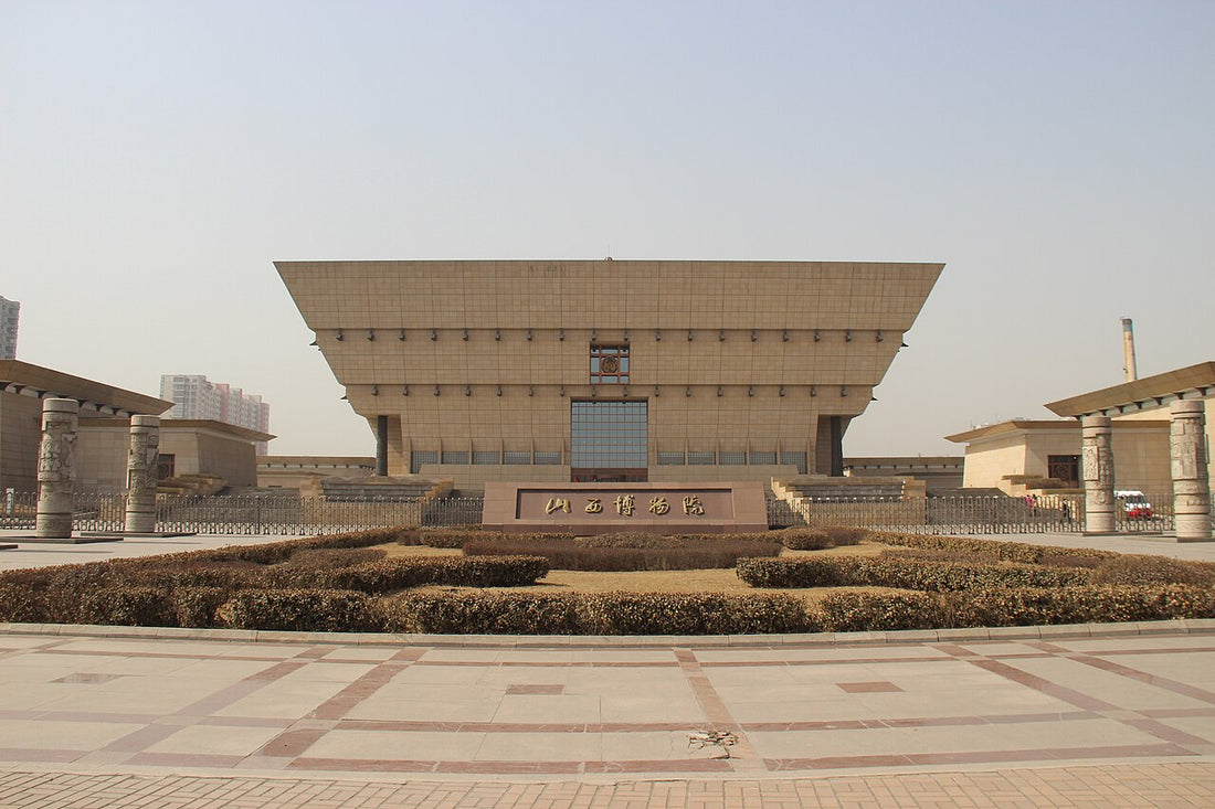 Broad stepped facade and forecourt of Shanxi Museum in Taiyuan