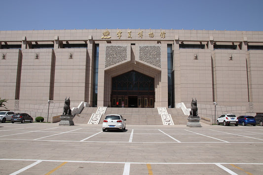 Ningxia Museum facade and broad entrance steps in Yinchuan
