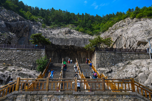 Buddhist cave sculptures at Longmen Grottoes in Luoyang