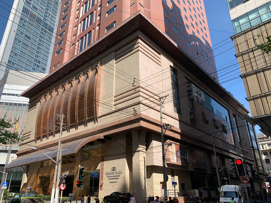 Exterior of Crowne Plaza Shanghai Nanjing Road on a busy Shanghai street
